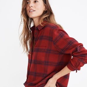 Madewell Flannel Oversized Ex-Boyfriend Shirt